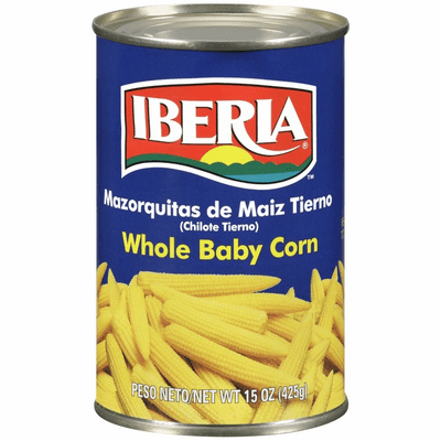 Iberia Whole Baby Corn ( Mazorquitas De maiz Tierno ) Net.Wt 15 oz