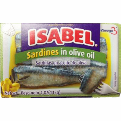 Isabel / Cabo de Penas Sardines in Olive Oil (Excelent Source of Omega 3) Easy Open Can 4oz