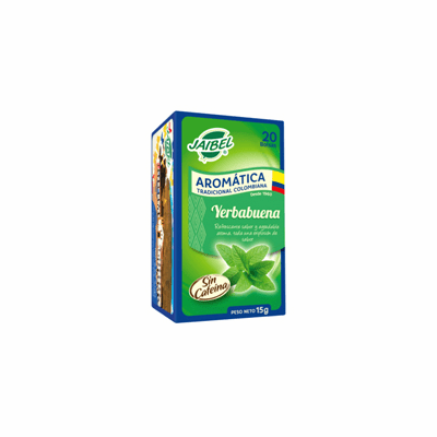 Jaibel Aromatica Tradicional Colombiana Yerbabuena Net.Wt 15g 20 bolsas