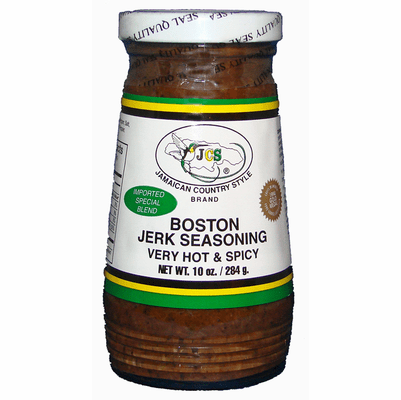 JAMAICAN COUNTRY STYLE Boston Jerk Seasoning hot and spicy 10 oz.