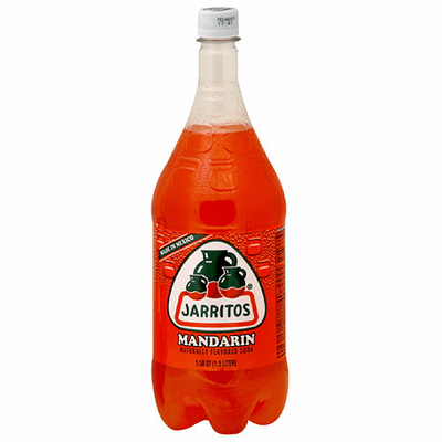 Jarritos Refresco Sabor Natural Mandarina (Mandarin Soda) Made in Mexico - without caffeine - Pet Bottle 1.5 bottle