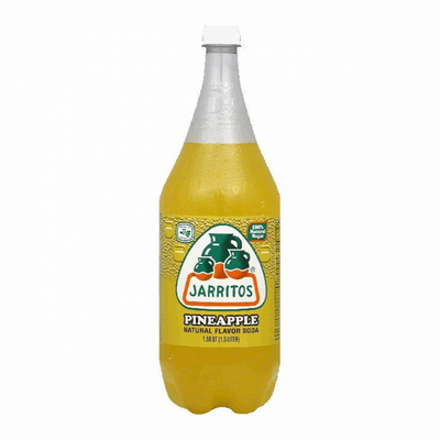 Jarritos Refresco Sabor Natural Pina (Pineapple Soda) Made in Mexico - without caffeine- Pet Bottle 1.5 liters
