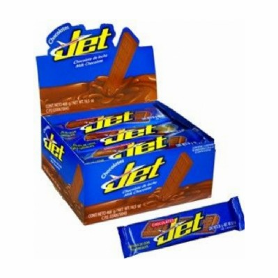 Jet Chocolate con Leche (Milk Chocolate) Contains 24 units x 12g each