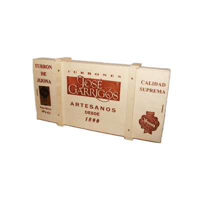 Jose Garrigos Turrón de Jijona in a Wooden Box 7 oz