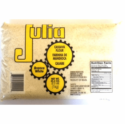 Julia Farinha de Mandioca Cruda (Cassava Flour White) 1kg