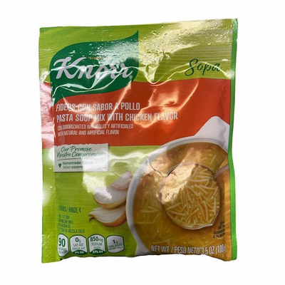 Knorr Sopa De Fideos Con Sabor a Pollo Net.Wt 3.5 oz
