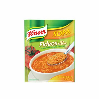 Knorr Sopa Fideos Con Tomate (Tomato Based Pasta Soup Mix) Net.Wt 3.05 oz