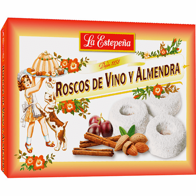 La Estepena Roscos De Vino Y Almendra ( Round Pastries ) Net.Wt 14.11 oz