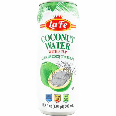 La Fe Coconut Water With Pulp Net.Wt 16.9 Oz