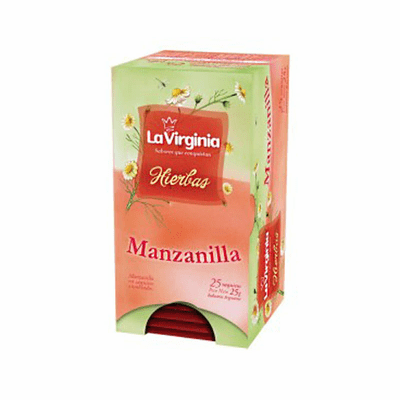 La Virginia Hierbas Manzanilla Containing 25 Tea Envelopes - 25g