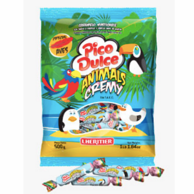 Lheritier Pico Dulce Animals Cremy ( Caramelo Masticable ) Net. Wt 500g