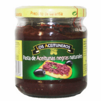 Los Aceituneros Pasta de Aceitunas Negros 170 grs. Los Aceituneros