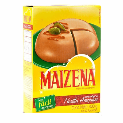 Maizena Natilla con Sabor a Arequipe (Caramel Flavored Custard) Box 300g- Makes 8 to 10 portions