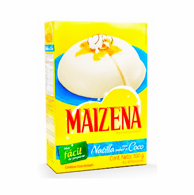 Maizena Natilla con Sabor a Coco (Coconut Flavored Custard) Box 300g- yields 8 to 10 portions