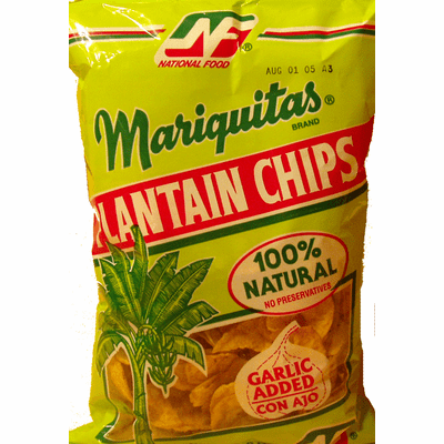 Mariquitas Plantain Chips Con Ajo 5 oz