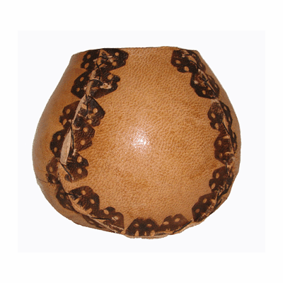Mate De Calabaza Forrado En Cuero 