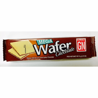 Mega Wafer Chocolate (Wafers Filled with Chocolate Cream Flavored ) Package 61g