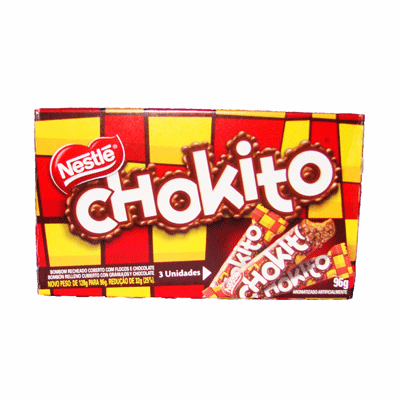 Nestle Chokitos Bombom Recheado Coberto com Flocos e Chocolate Box of 3 units 32 grs.
