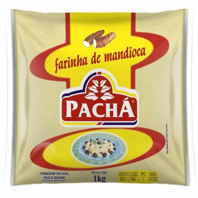 Pacha Farinha de Mandioca Crua 1kg.