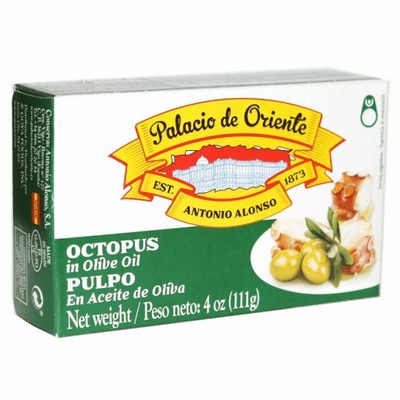 Palacio De Oriente Octopus In Olive oil Net. Wt 4 oz