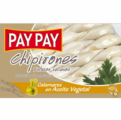 Pay Pay Chipirones Calamares en Aceite de Girasol (Stuffed Squids in Sunflowers Oil) 115g