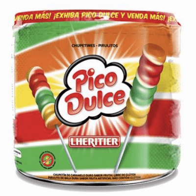 Pico Dulce Lheritier chupetines / Lollipops - Gluten Free (48 units) Net.Wt 672g