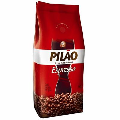 Pilao o Cafe Fuerte do Brasil - Cafe Torrado em Graos Espresso (Coffee beans) Cafe en Grano bag 1 kilo