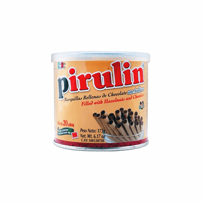 Pirulin Barquillas Rellenas de Chocolate con Avellana 10.5 oz