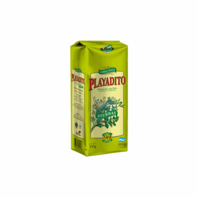Playadito Yerba Mate Elaborada con Palo Compuesta Con Hierbas Net. Wt 500gr