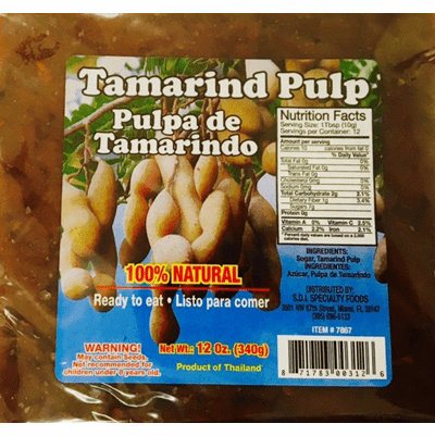 Pulpa de Tamarindo (Sweet Tamarind Pulp) Bag 12oz