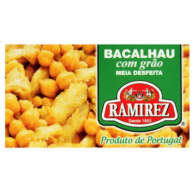 Ramirez Bacalhau con Garbanzos (Codfish Chunks with Chick Peas) NET WT 120g