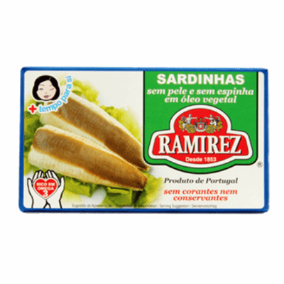 Ramirez Portuguese Sardinhas Skinless and Boneless Net. Wt 4 oz