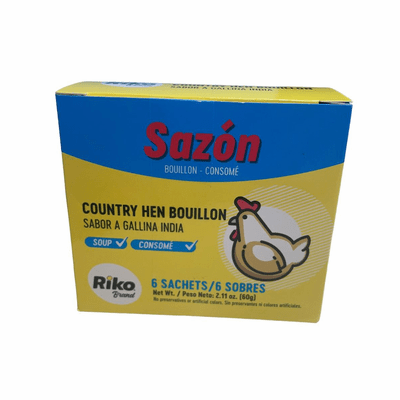 Riko Brand Sazon Bouillon Consome Country Hen Net Wt 2.11 oz