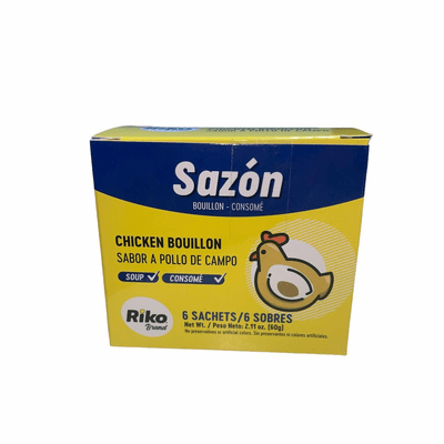 Riko Brand Sazon Consome Chicken Bouillon Net Wt 2.11 oz