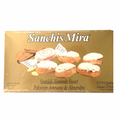 Sanchis Mira Polvoron Artesano de Almendra (Spanish Almonds Sweet) Calidad Extra 400g