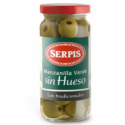 Serpis Aceitunas Sin Hueso (Pitted Olives) NET WT 340g