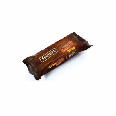 Sin Culpa Alfajores Con Relleno De Dulce De Leche Cubierto Con Bano De Reposteria Semiamargo Net.Wt 240G