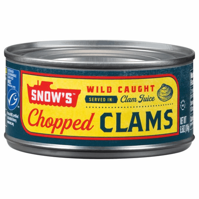 Snow's Chopped Clams in Clam Juice Net.Wt 184Gr