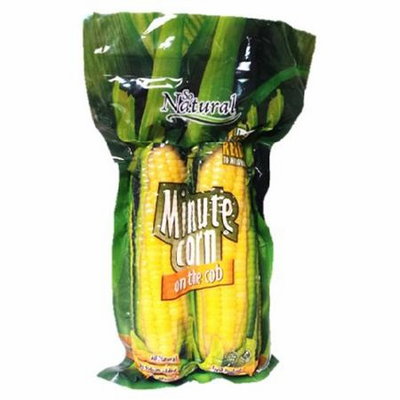 So Natural / Goya Minute Corn on the Cob (Mazorquitas de Maiz Tierno) Package Weighing 17.68 oz -2 cobs all natural- no Sodium Added- Fresh Packed