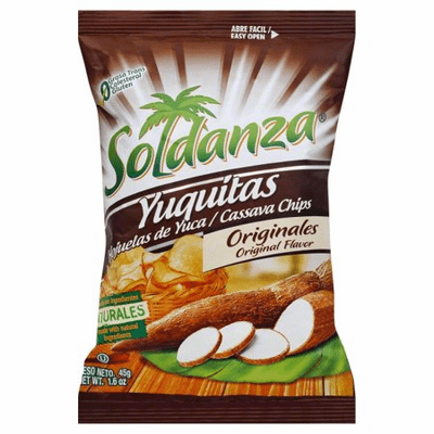 Soldanza Yuquitas ( Hojuelas de yuca ) Cassava Chips Net. Wt 45 g