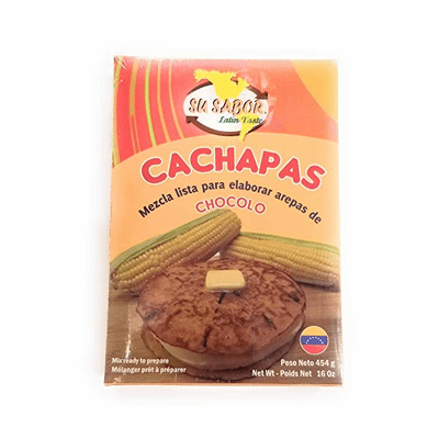 Su Sabor Cachapas ( Mezcla Lista Para Elaborar Arepas De Chocolo ) Mix ready to Prepare Net. Wt 16 oz