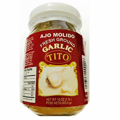 Tito Ajo Molido (Fresh Ground Garlic ) Ready to Use 16oz