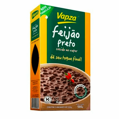 Vapza Feijao Preto Cozido a Vapor 250 grs