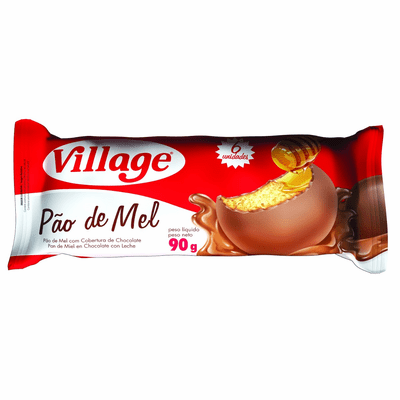 Village Pao De Mel honey Bread Covered with Milk Chocolate Net.Wt 90g